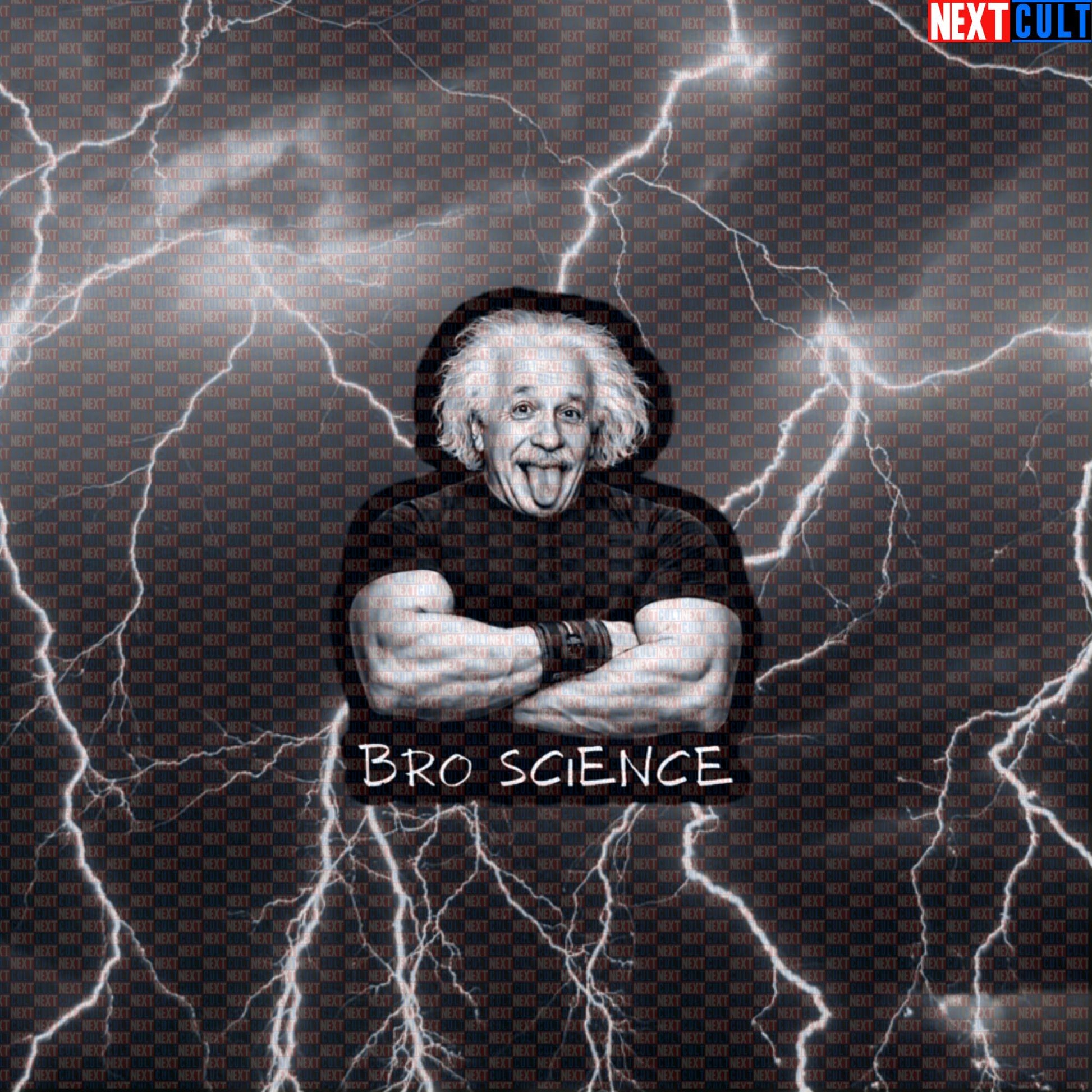 Bro Science Funny Gym Sticker Albert Einstein Science Based Lifting Workout Sticker Decal Default Title Stickers Next Cult Brand