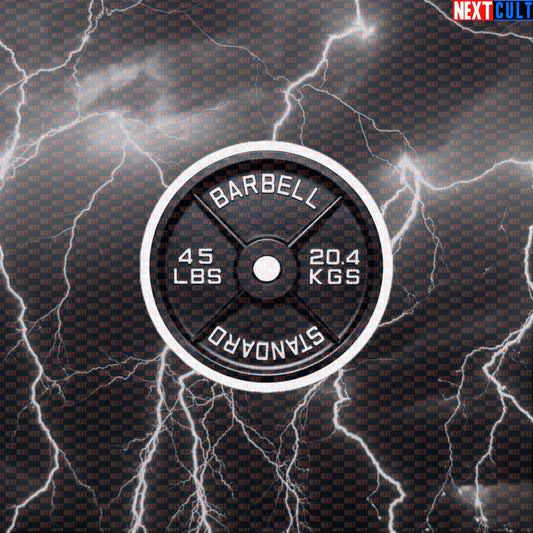 45LB Metal Weight Plate Funny Gym Sticker Barbell Standard Lifting Workout Sticker Decal Default Title Stickers Next Cult Brand