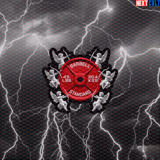 Valentine’s Day & Weights I Love Lifting Cupid 45LB Plate Funny Gym Sticker Romantic Workout Sticker Default Title Stickers Next Cult Brand