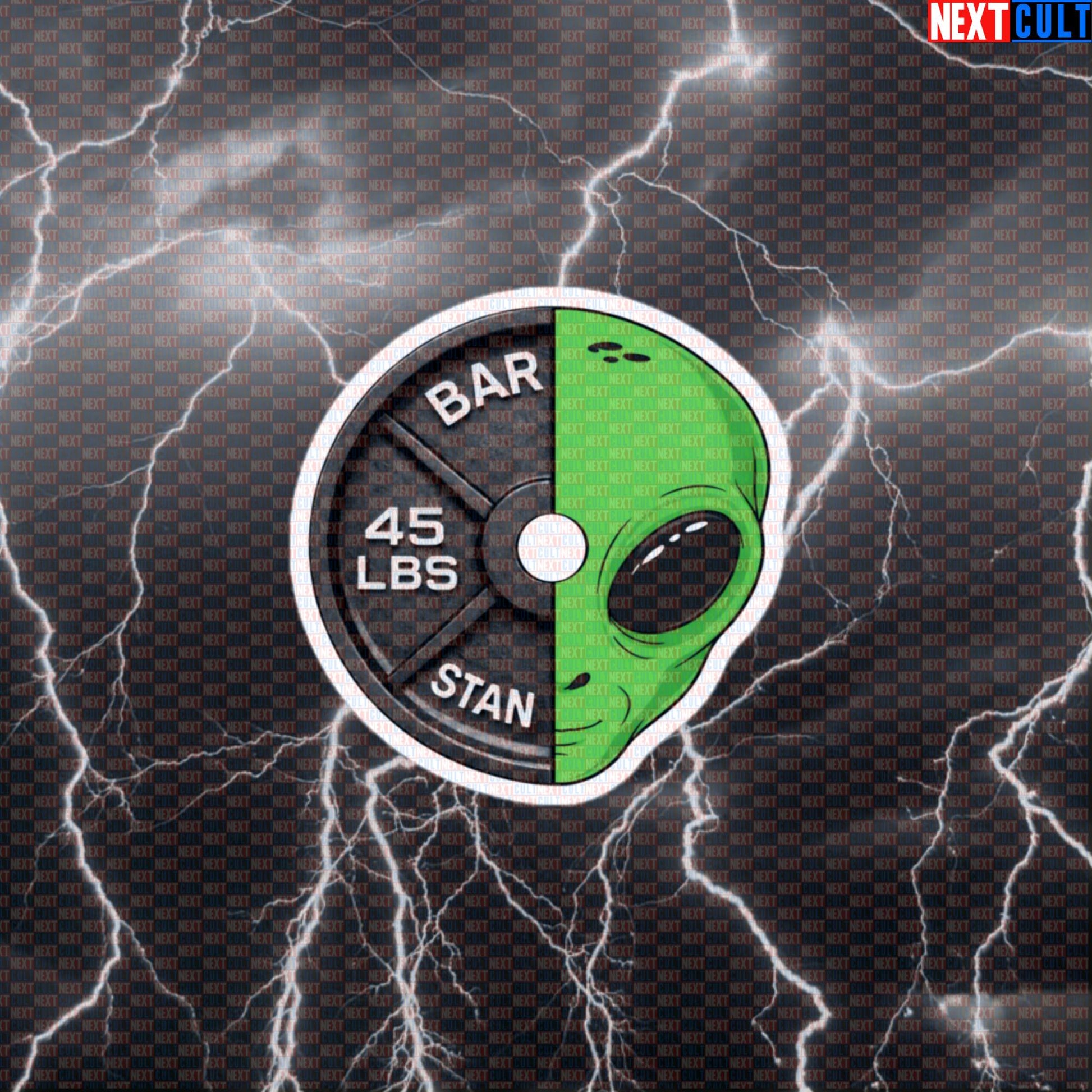 Aliens & Weights 45LB Plate Funny Gym Sticker Alien Weight Plate Sci-Fi Workout Sticker Decal Default Title Stickers Next Cult Brand