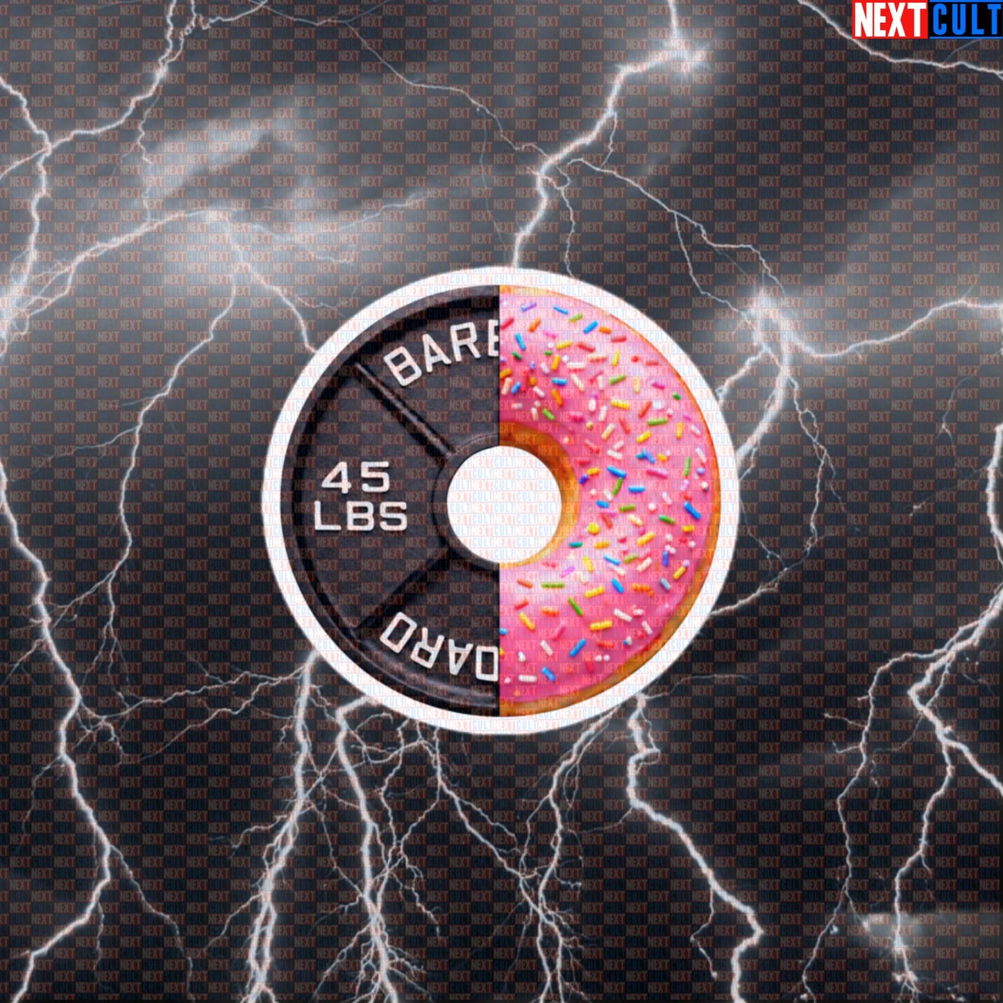Donut Weight Plate Funny Gym Sticker 45LB Plate Donuts & Weights Workout Sticker Fitness Decal Food Lover Default Title Stickers Next Cult Brand