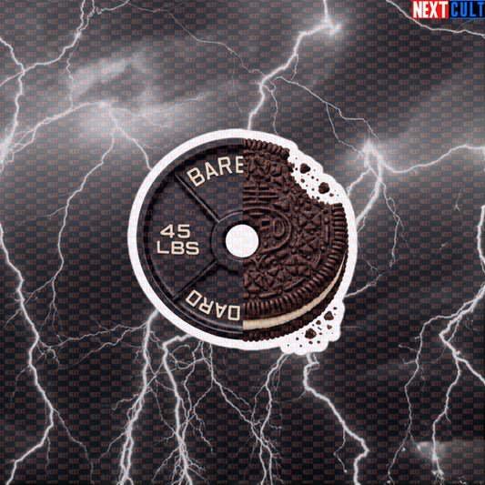 Cookies and Cream Weight Plate Funny Gym Sticker 45LB Plate Cookies & Weights Workout Sticker Fitness Decal Default Title Stickers Next Cult Brand