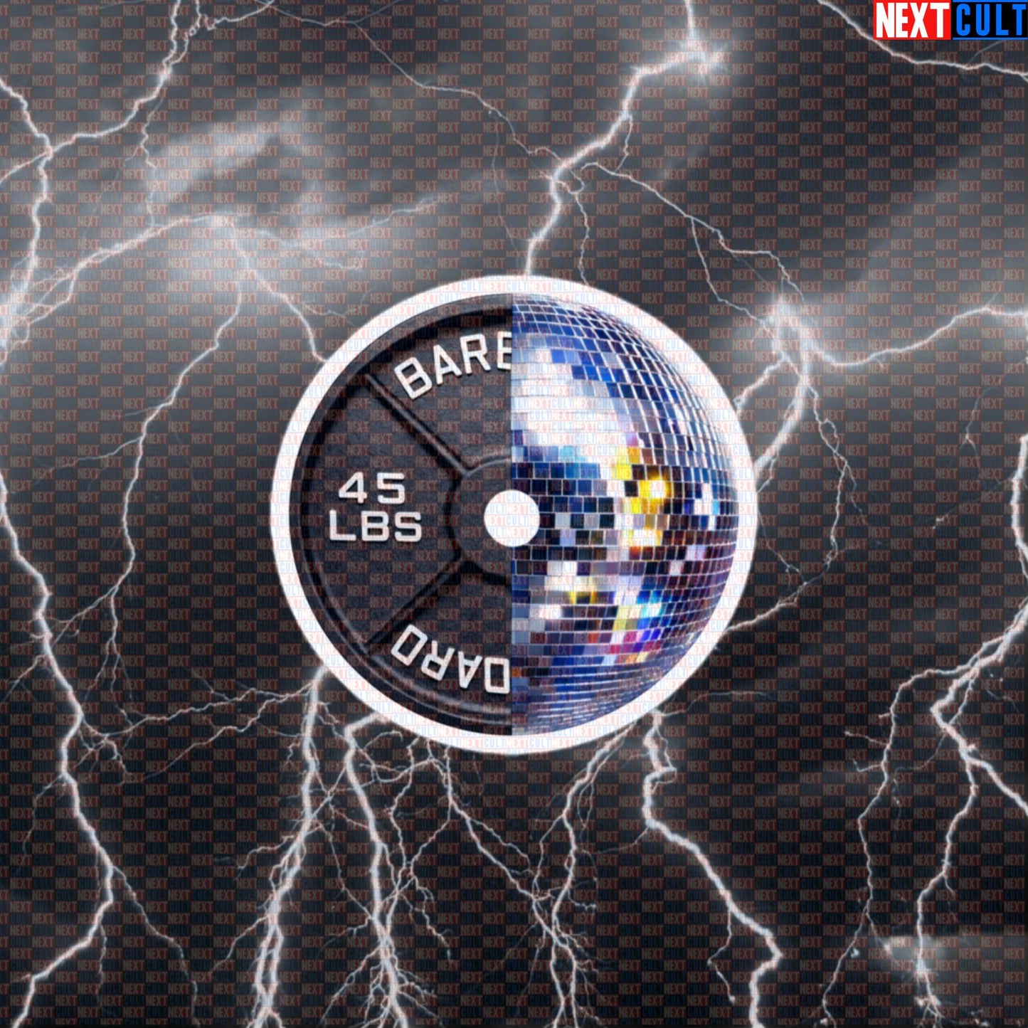 Disco Weight Plate Funny Gym Sticker 45LB Plate Disco & Weights Party Workout Sticker Fitness Decal Default Title Stickers Next Cult Brand