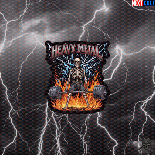 Heavy Metal Deadlift Sticker – Skeleton Gym Decal for Powerlifters, Lifters and Metalheads Default Title Stickers Next Cult Brand