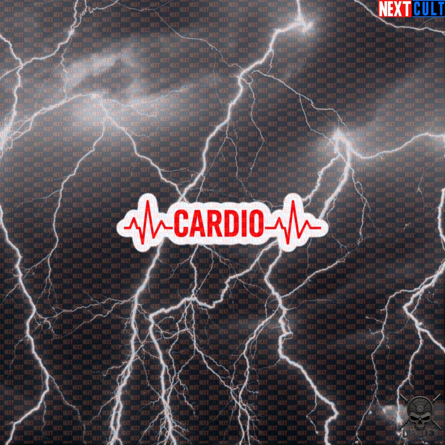 Cardio Heartbeat Sticker for Runners, Cyclists, Rowers and Fitness Training Fans Default Title Stickers Next Cult Brand