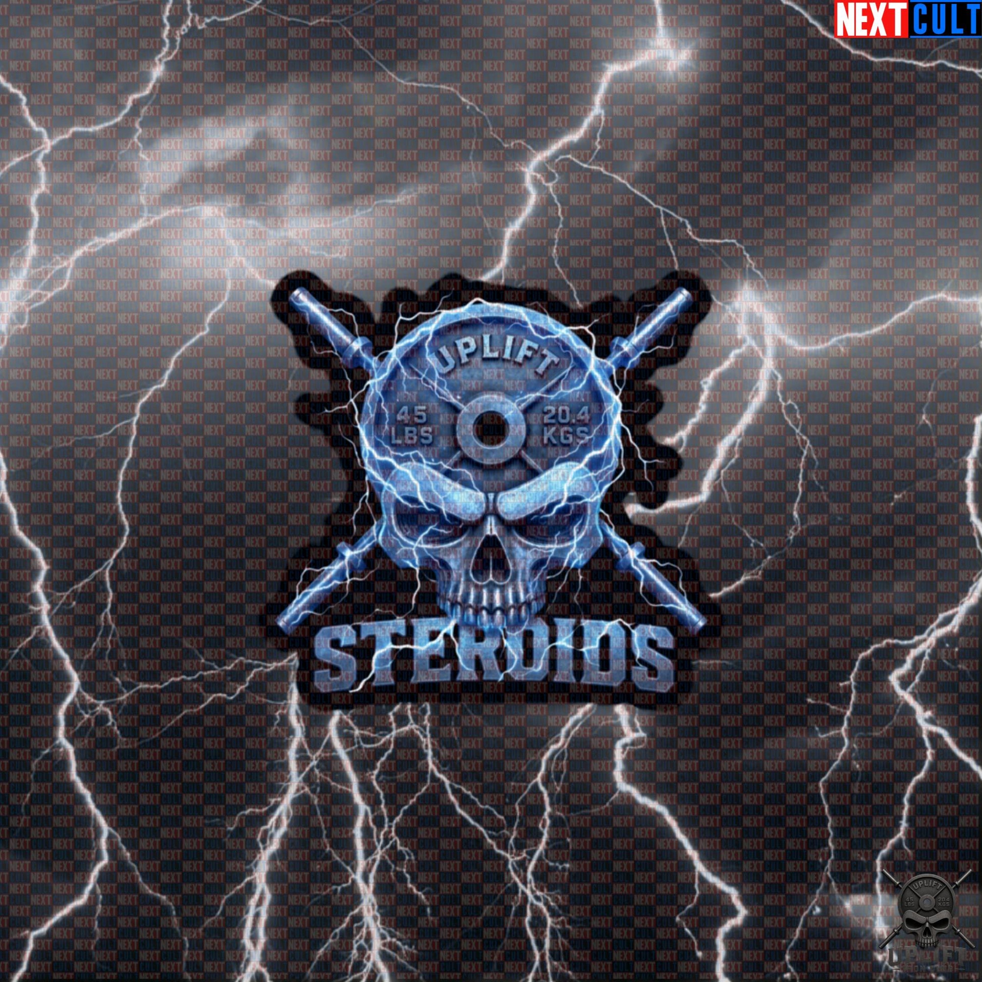 Steroids Skull Gym Sticker for Enhanced Bodybuilding Fans, Hardcore Not Natty Lifter Decal Default Title Stickers Next Cult Brand