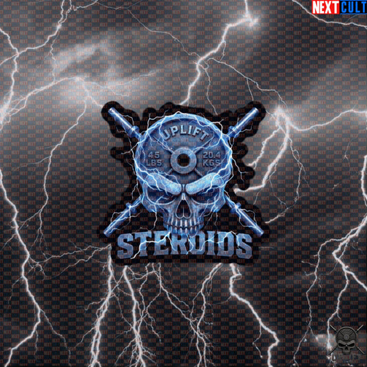 Steroids Skull Gym Sticker for Enhanced Bodybuilding Fans, Hardcore Not Natty Lifter Decal Default Title Stickers Next Cult Brand