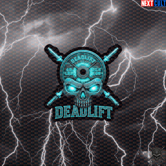 Deadlift Skull Sticker Cyberpunk Gym Decal for Powerlifting and Hardcore Lifters Default Title Stickers Next Cult Brand