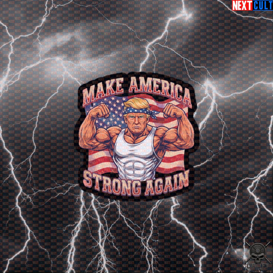 Donald Pump Sticker Make America Strong Again Patriotic Gym Decal for USA Lifters Default Title Next Cult Brand