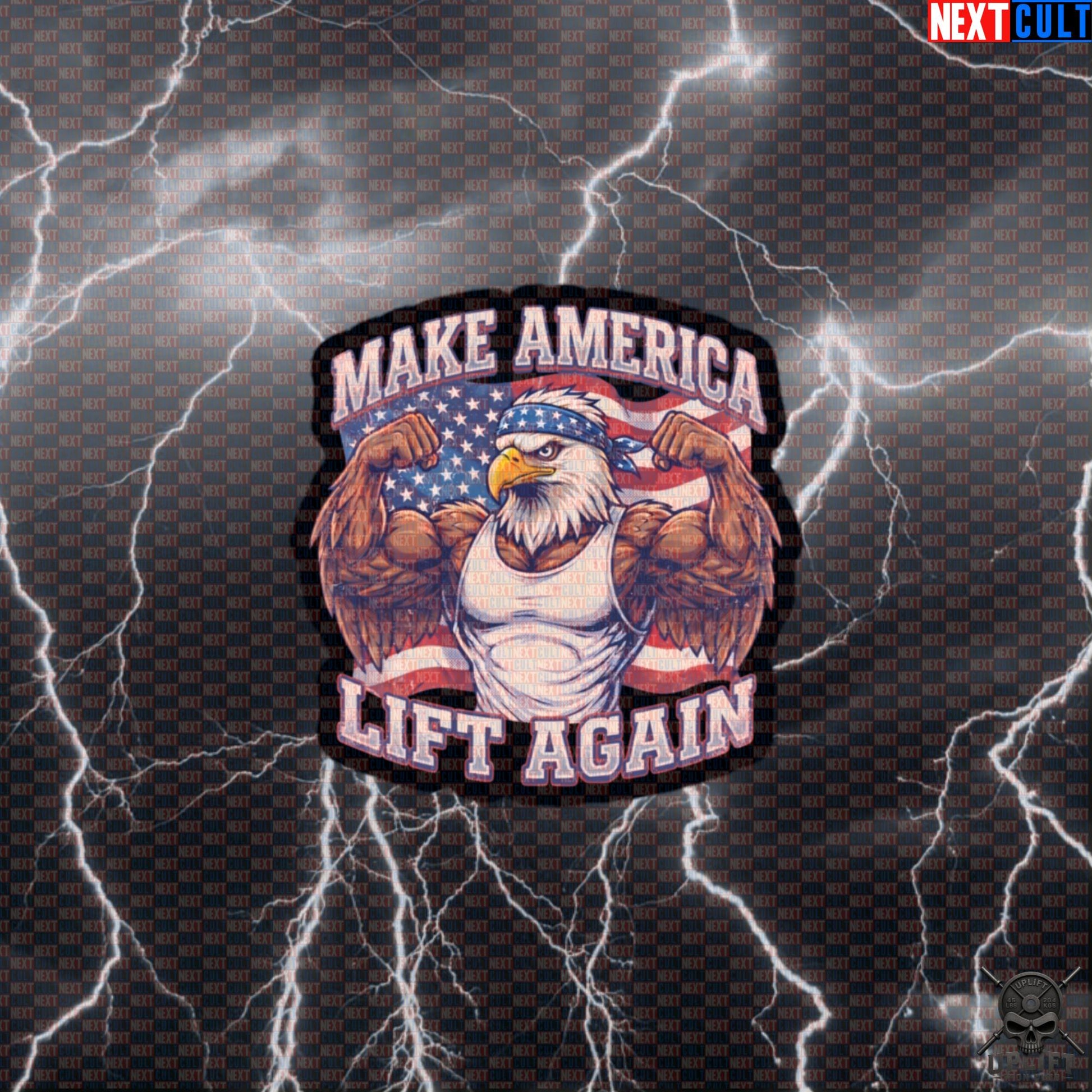 Patriotic Eagle Sticker Make America Lift Again Gym Decal for USA Lifters Default Title Next Cult Brand