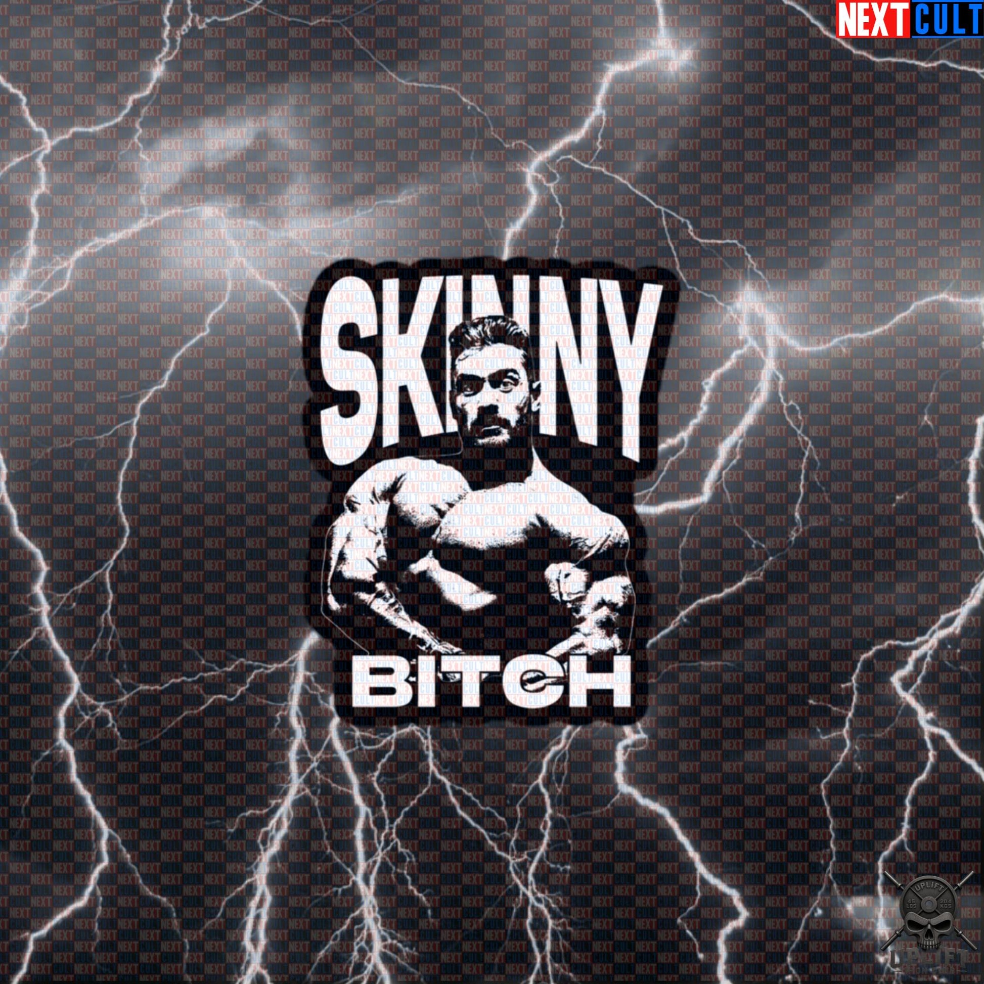 Skinny Bitch Chris Bumstead Gym Sticker | Funny CBUM Bodybuilding Meme Decal for Water Bottles & Gear Default Title Stickers Next Cult Brand