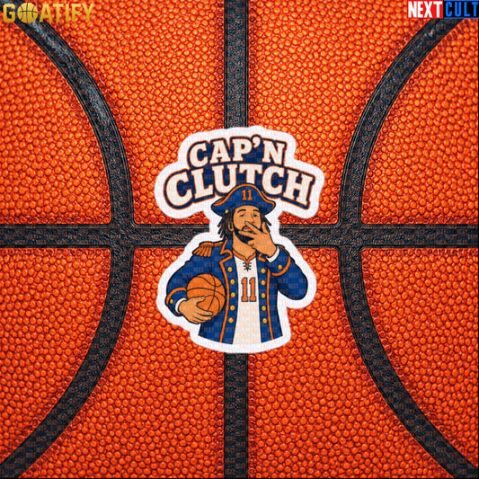 Jalen Brunson Sticker – Cap’n Clutch Basketball Decal for New York Knicks Fans |  | ["Basketball", "Jalen Brunson", "NBA", "New York Knicks"]
