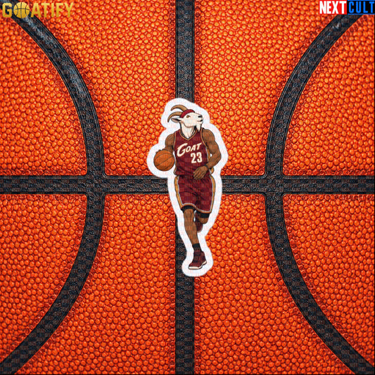 LeBron James Sticker – Cleveland Cavaliers GOAT Decal Gift for NBA Basketball Fans |  | ["Basketball", "Cleveland Cavaliers", "LeBron James", "NBA"]
