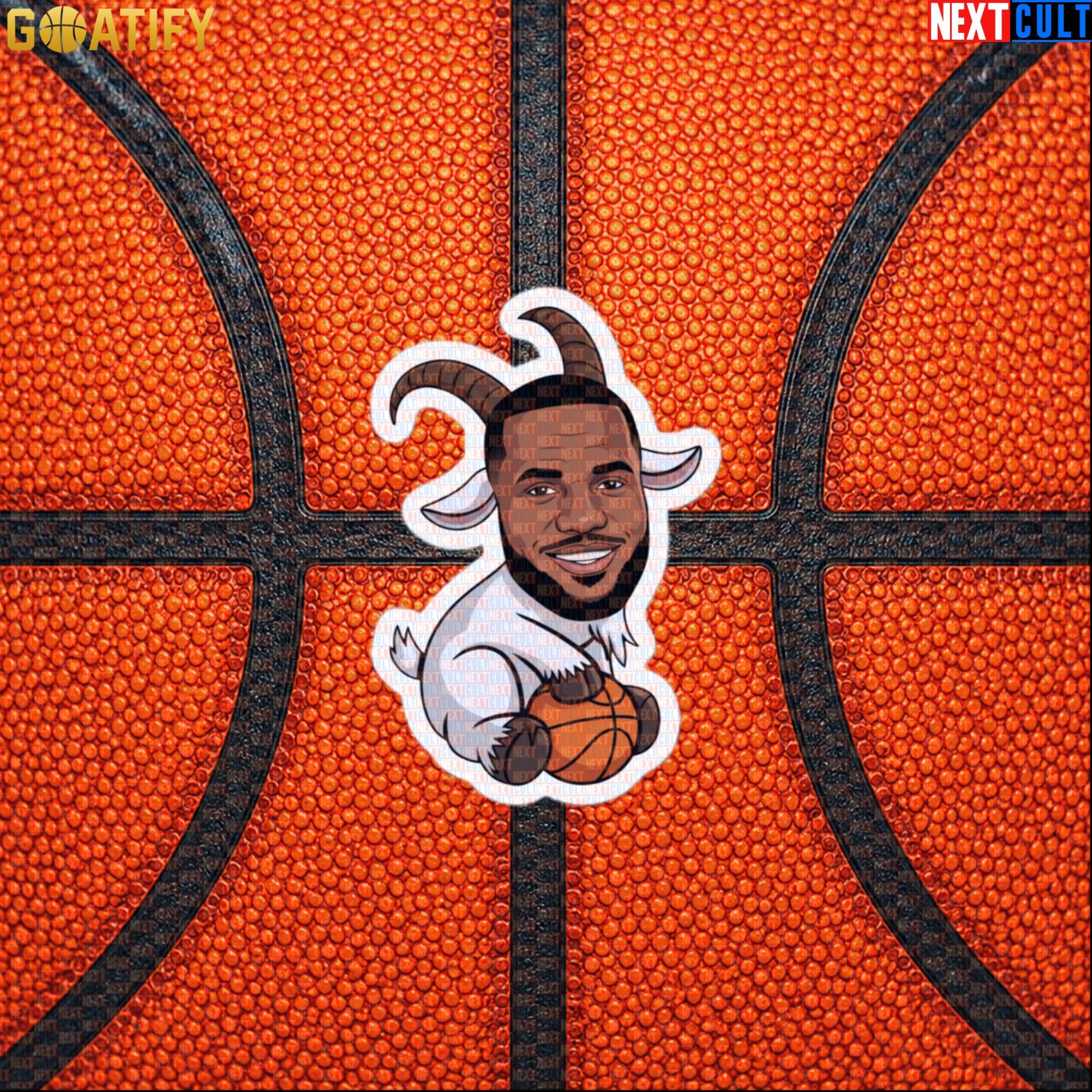 LeBron James Sticker – LeGOAT Cartoon Basketball Decal for NBA Fans and Sports Gifts |  | ["Basketball", "Cleveland Cavaliers", "LeBron James", "Los Angeles Lakers", "Miami Heat", "NBA"]