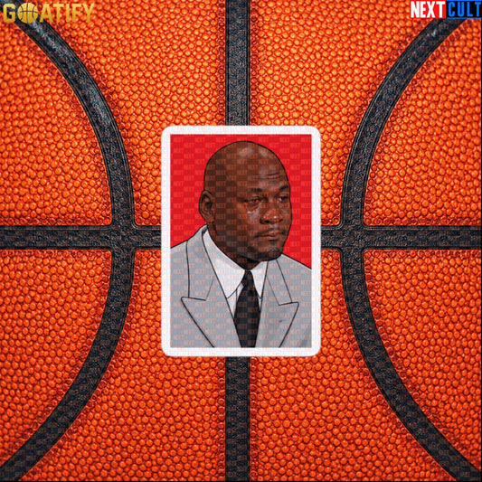 Michael Jordan Sticker Crying Jordan Meme Decal Gift for Chicago Bulls Basketball Fans |  | ["Basketball", "Chicago Bulls", "Michael Jordan", "NBA"]