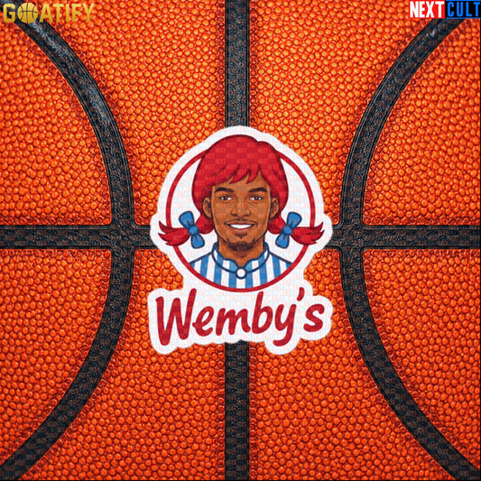 Basketball Sticker Wemby's Fast Food Parody Decal for Wemby Fans and NBA Collectors |  | ["Basketball", "France", "NBA", "San Antonio Spurs", "Victor Wembanyama", "Wemby"]