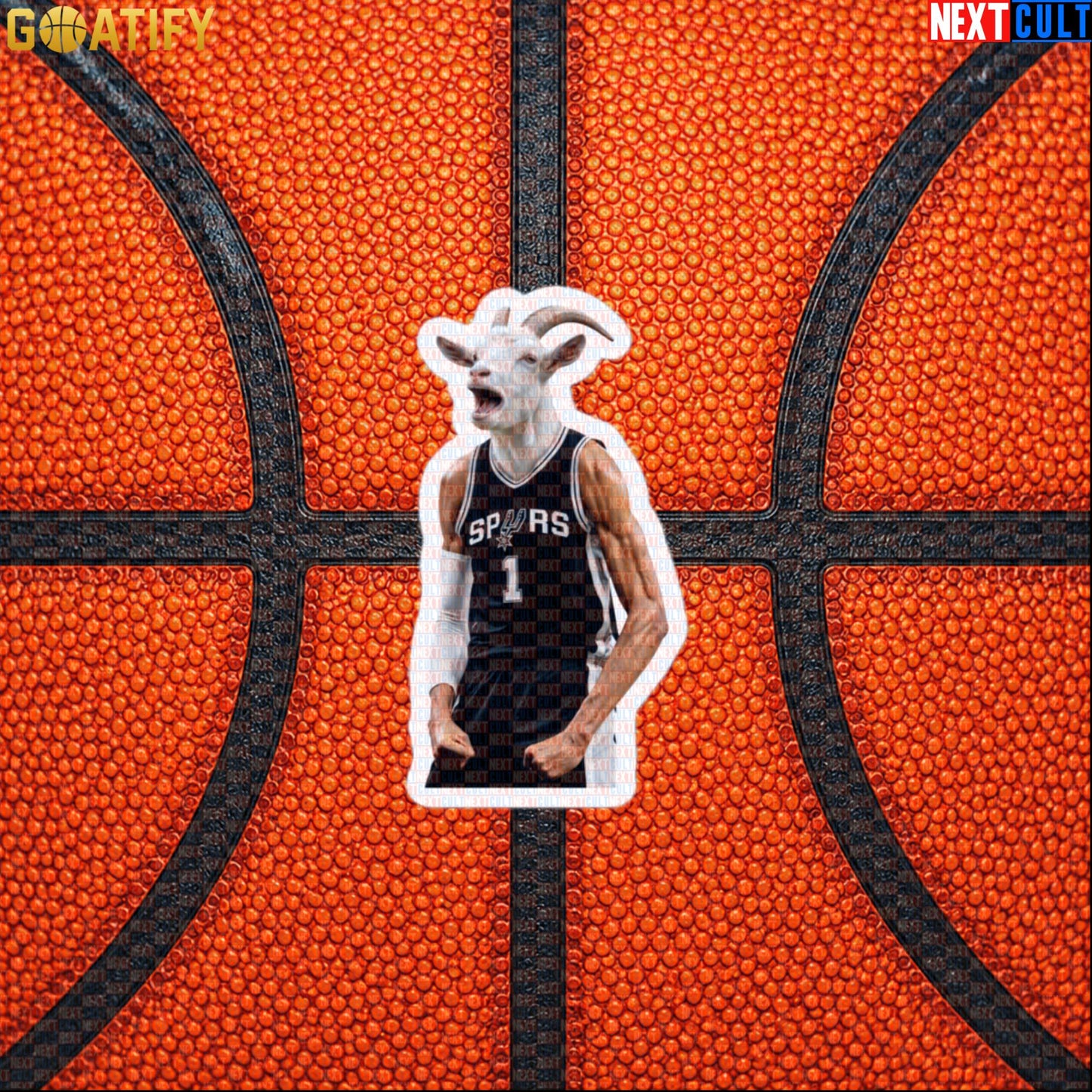Sticker Victor Wembanyama GOAT Basketball Decal for San Antonio Fans Funny NBA Sports Gift | Stickers | ["Basketball", "France", "NBA", "NCB", "San Antonio Spurs", "Victor Wembanyama", "Wemby"]