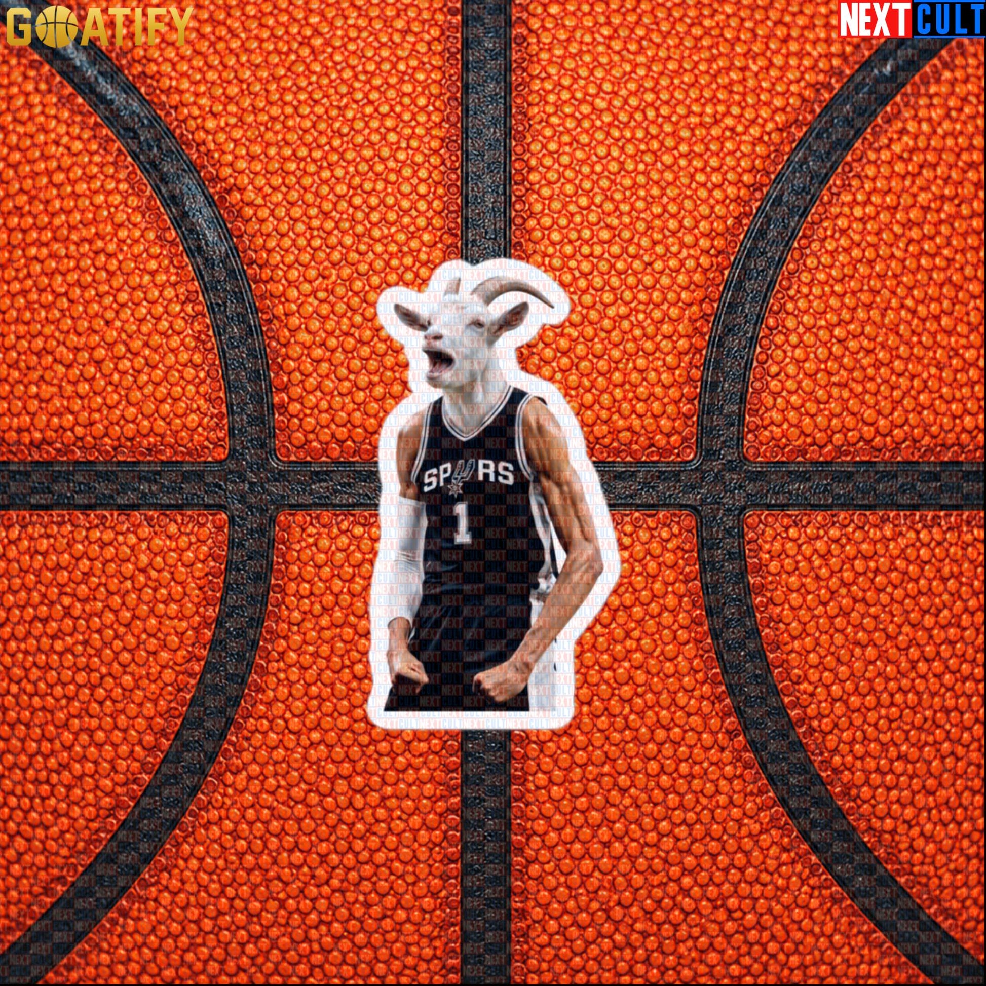Sticker Victor Wembanyama GOAT Basketball Decal for San Antonio Fans Funny NBA Sports Gift | Stickers | ["Basketball", "France", "NBA", "NCB", "San Antonio Spurs", "Victor Wembanyama", "Wemby"]
