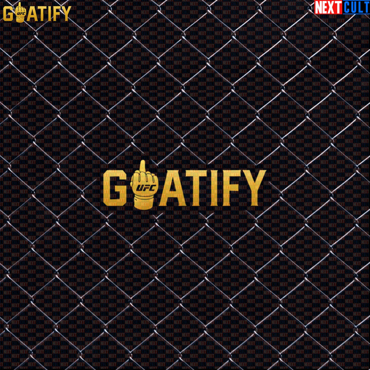 UFC GOAT Sticker Gold Middle Finger Fight Decal for MMA Fans, Fighters & Jiu Jitsu | GOATIFY | Stickers | ["Martial Arts", "MMA", "NCB", "UFC"]