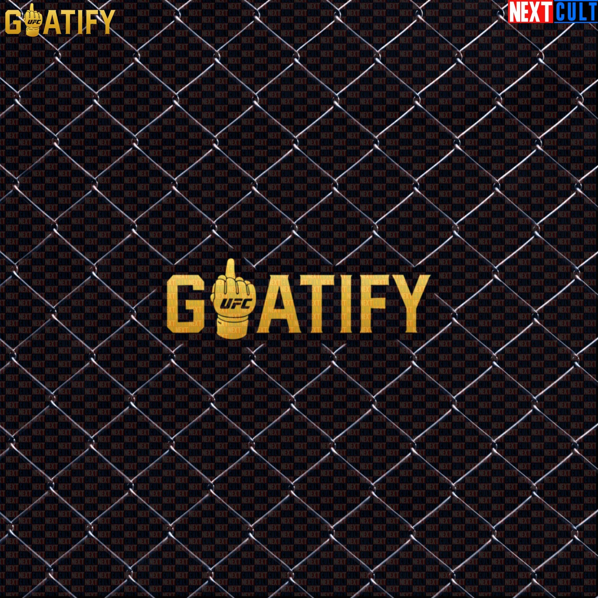 UFC GOAT Sticker Gold Middle Finger Fight Decal for MMA Fans, Fighters & Jiu Jitsu | GOATIFY | Stickers | ["Martial Arts", "MMA", "NCB", "UFC"]