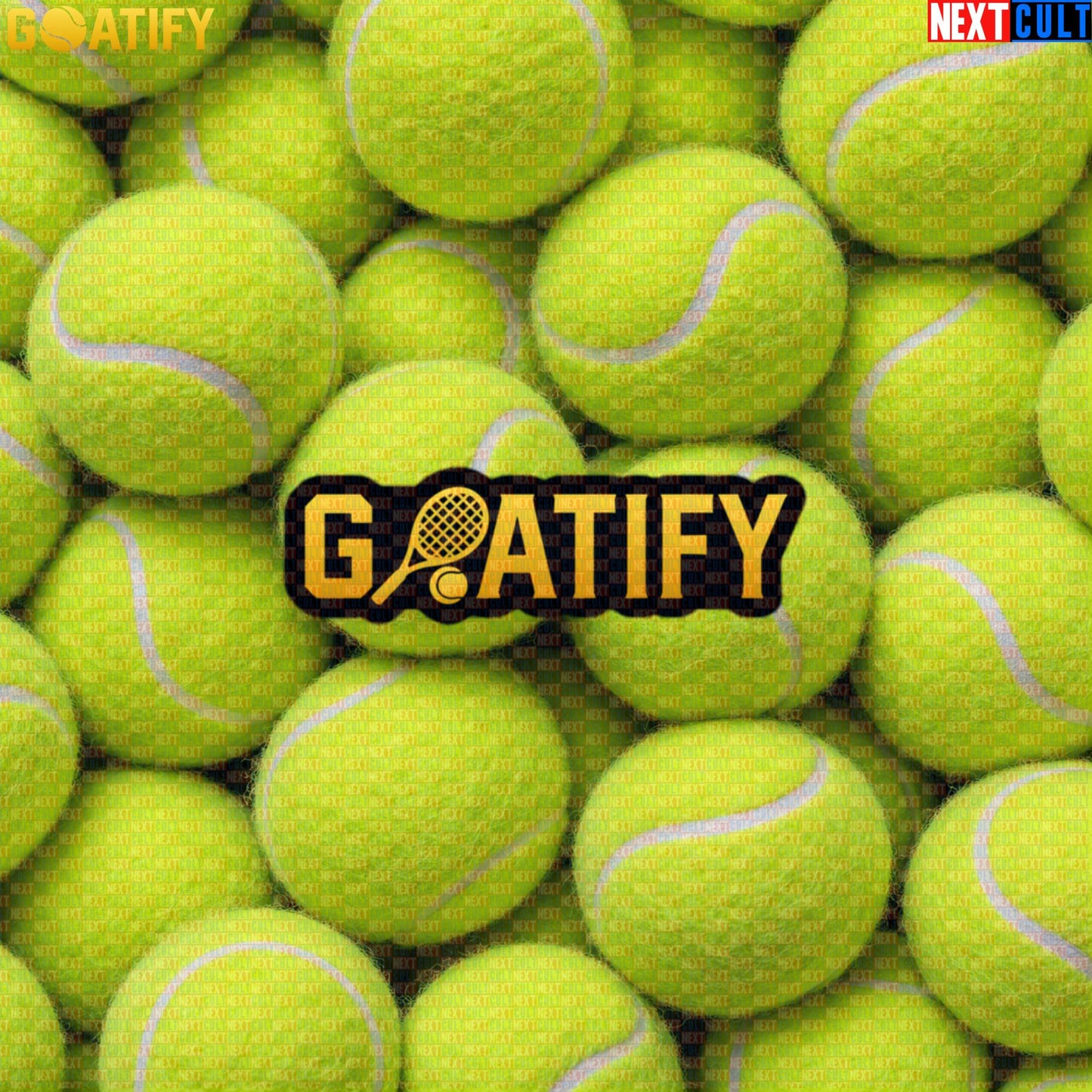 Tennis GOAT Sticker Golden Racket & Ball Decal for Players, Fans & Sports Gifts | GOATIFY | Stickers | ["NCB", "Tennis"]