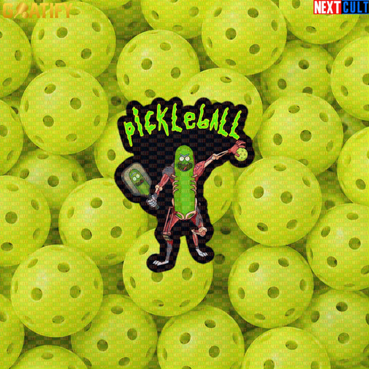 Pickleball Sticker Pickleball Rick Cartoon Decal for Players, Paddles & Funny Sports Gifts | Stickers | ["NCB", "Pickleball"]