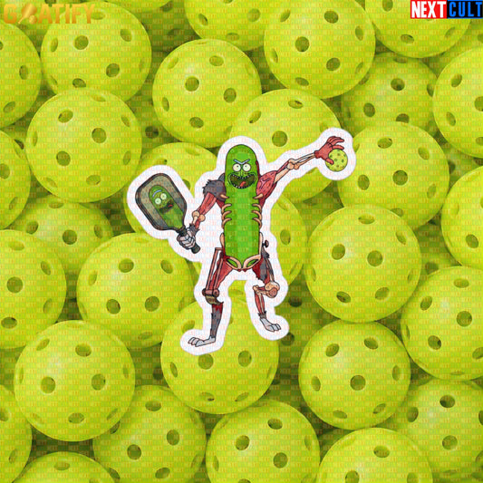 Pickleball Sticker Pickle Rick Mutant Court Warrior Decal for Players & Funny Sports Gifts | Stickers | ["NCB", "Pickleball"]