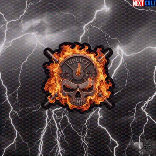 Sticker Flaming Skull Gym Decal for Lifters Bottles Lockers Uplift Iron Club Default Title Stickers Next Cult Brand