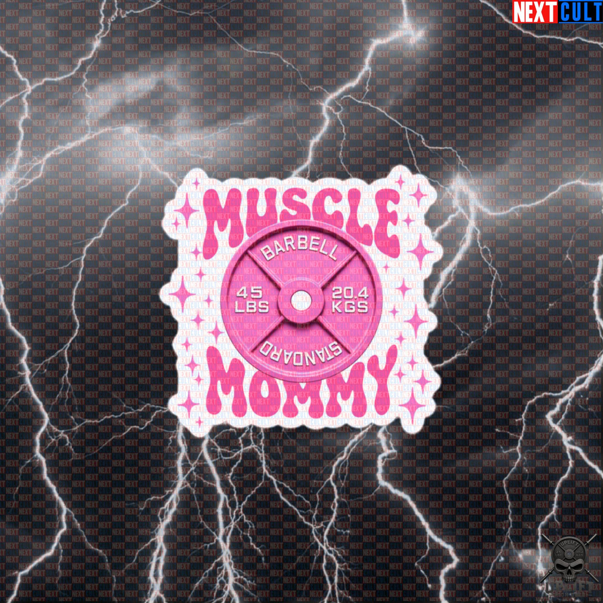 Muscle Mommy Sticker Pink Barbell Plate Gym Girl Decal for Women Who Lift | Stickers | ["Bodybuilding", "Fitness", "Gym", "Gym Girl", "Muscle Mommy", "NCB", "Powerlifting", "Workout"]