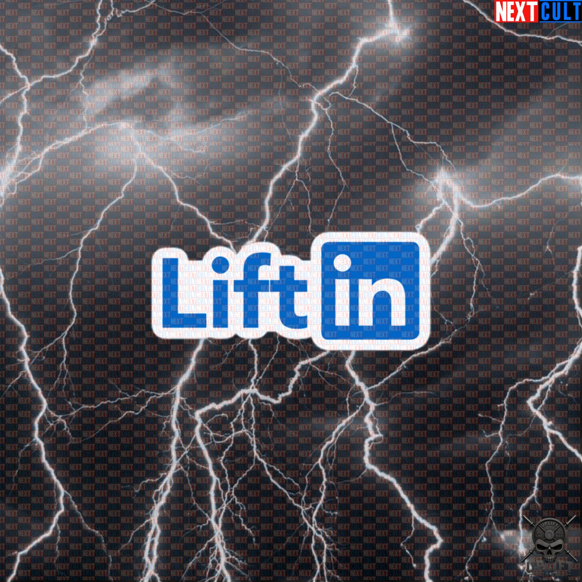 LiftIn Sticker Social Network Gym Parody Decal for Lifters, Coaches and Gym Fans | Stickers | ["Bodybuilding", "Fitness", "Gym", "NCB", "Powerlifting", "Workout"]