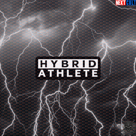 Hybrid Athlete Sticker – Strength & Endurance Gym Decal for Runners, Lifters & Racers Default Title Stickers Next Cult Brand