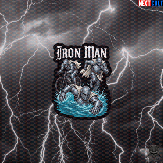 Triathlon Sticker – Iron Man Medieval Knight Swim Bike Run Decal for Endurance Athletes | Stickers | ["Cardio", "Fitness", "Gym", "IRONMAN", "Knight", "NCB", "Triathlon", "Workout"]