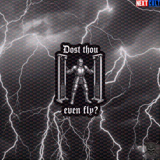 Gym Sticker Dost Thou Even Fly Medieval Knight Pec Fly Decal for Bodybuilders Default Title Stickers Next Cult Brand