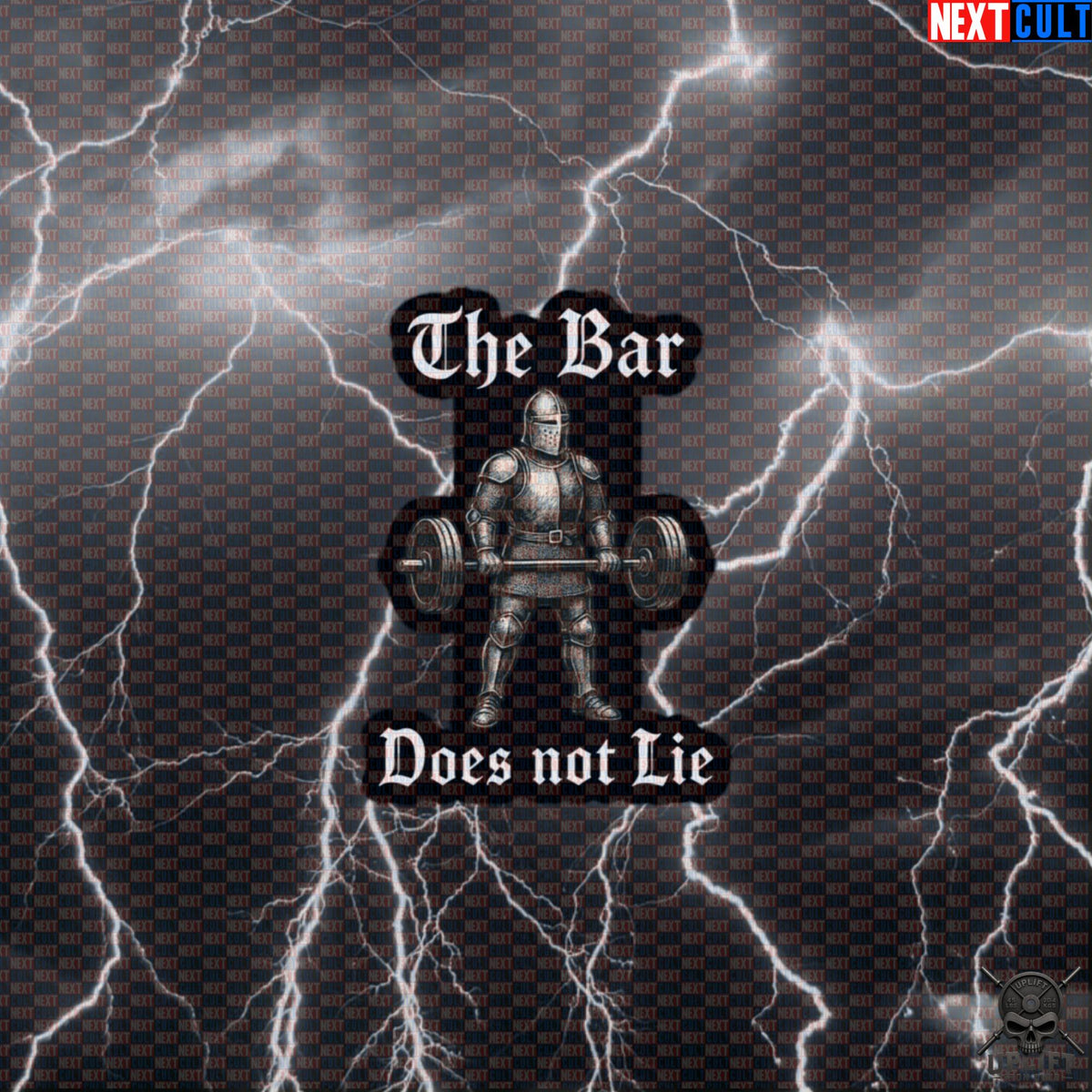 Gym Sticker The Bar Does Not Lie Medieval Knight Barbell Decal for Powerlifters Default Title Stickers Next Cult Brand