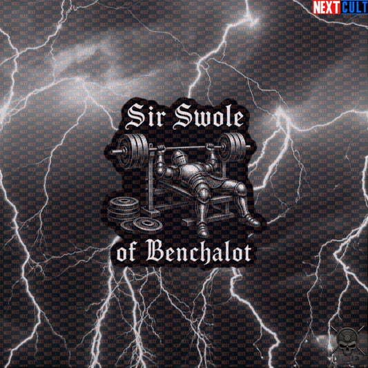 Gym Sticker Sir Swole of Benchalot Medieval Knight Bench Press Decal for Lifters Default Title Stickers Next Cult Brand