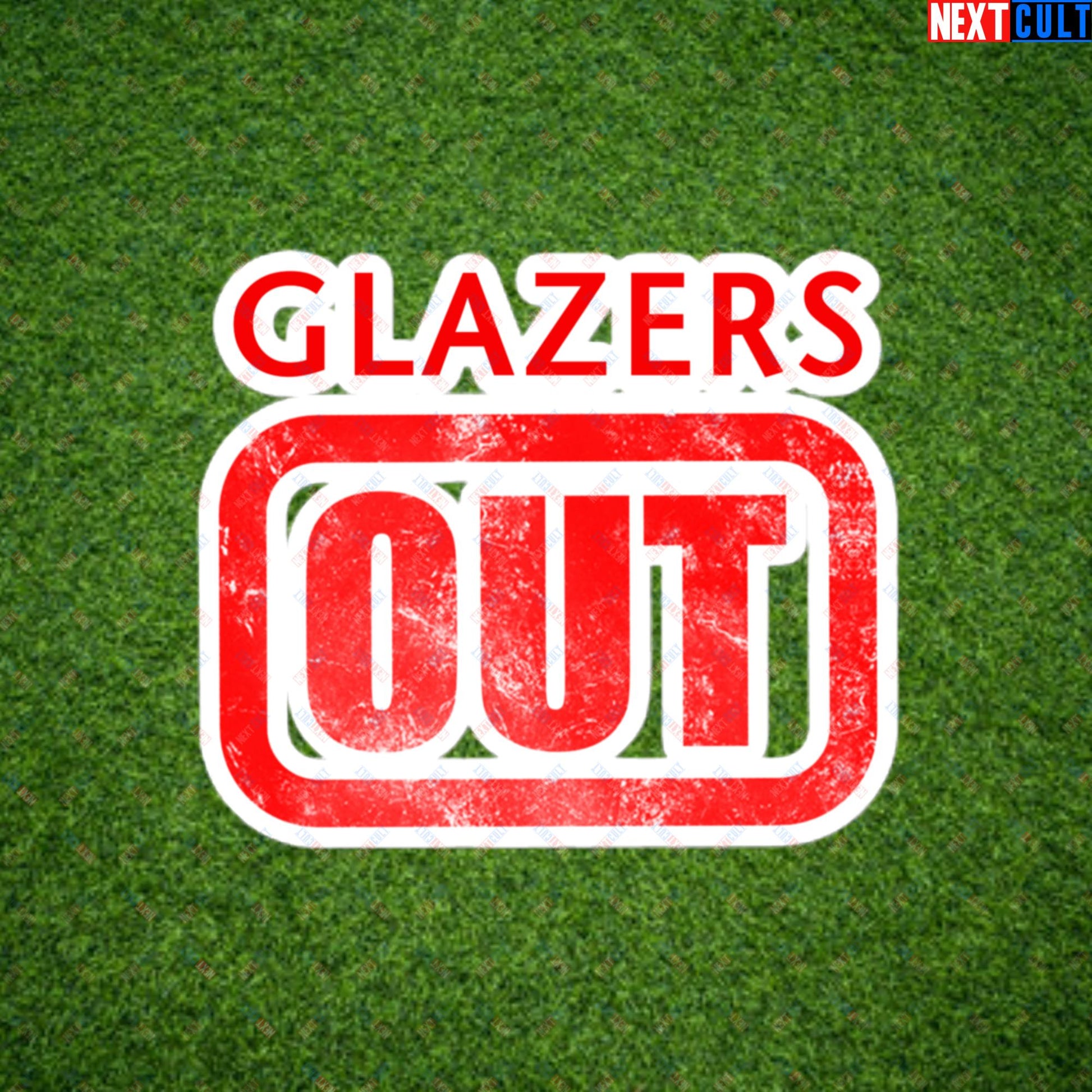 Glazers Out Manchester United Fan Protest Against Glazers Bubble-free stickers 4″×4″ Stickers Football GlazersOut Manchester United RatcliffeOut Next Cult Brand