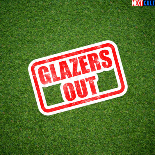 Glazers Out Stop The Glazers Ruining Manchester United Fan Protest Against Glazers Bubble-free stickers 4″×4″ Stickers Football GlazersOut Manchester United RatcliffeOut Next Cult Brand