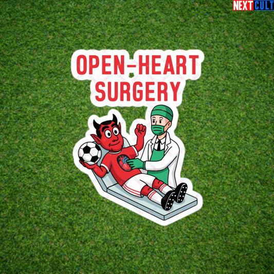 Ralf Rangnick "United Need Open Heart Surgery" Sticker - Manchester United Fan Protest Decal - Lazy Players Out, Proper Structure In, Remove Owners - Funny Football Meme Gift Bubble-free stickers 4″×4″ Stickers Football GlazersOut Manchester United RatcliffeOut Next Cult Brand