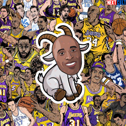 Kobe Bryant G.O.A.T. Sticker - Settle the Debate Decal - Greatest of All Time NBA Meme Sticker for Basketball Fans - Perfect Gift for Kobe Fans Bubble-free stickers 4″×4″ Stickers Basketball G.O.A.T. Kobe Bryant Los Angeles Lakers NBA Next Cult Brand