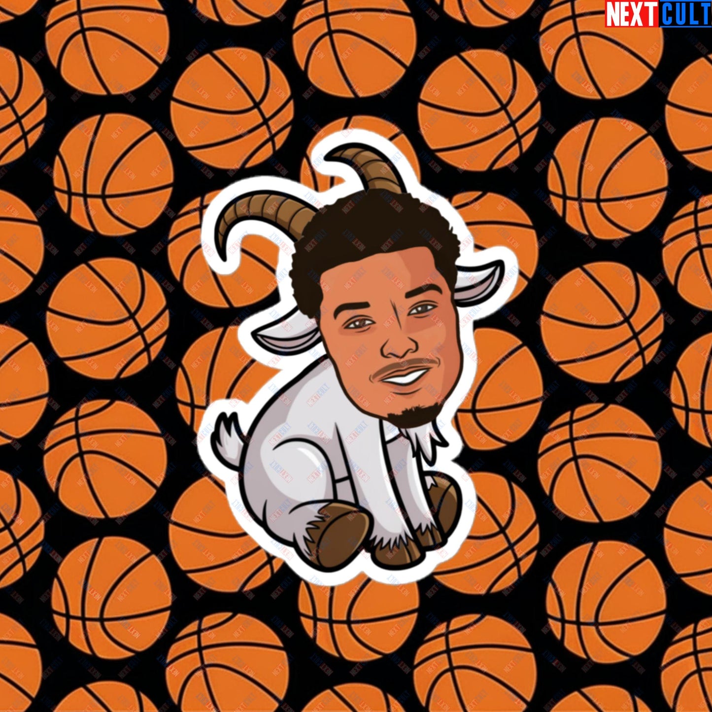 Wemby G.O.A.T. Sticker - Victor Wembanyama Funny Basketball Meme Decal - Greatest of All Time Print for Basketball Fans - Perfect Gift for Wemby Fans Bubble-free stickers 4″×4″ Stickers Basketball G.O.A.T. NBA San Antonio Spurs Victor Wembanyama Wemby Next Cult Brand