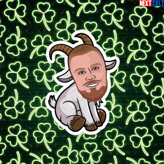 Kristaps Porzingis GOAT Sticker - Funny Basketball Meme Decal - Greatest of All Time Print for Boston Celtics and Latvia Fans - Perfect Gift for Porzingis Fans Bubble-free stickers 4″×4″ Stickers Basketball Boston Celtics G.O.A.T. Kristaps Porzingis NBA Next Cult Brand