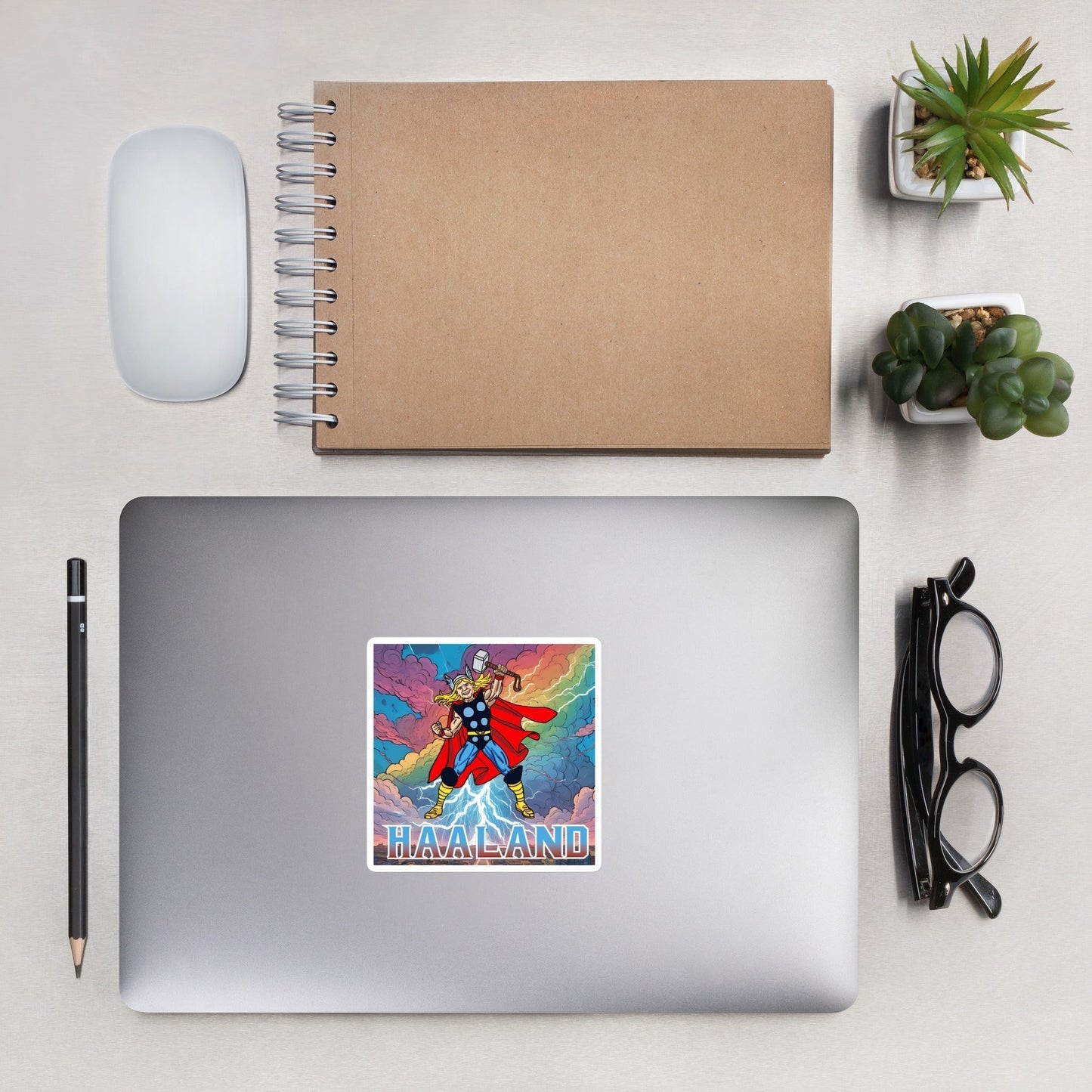 Erling Haaland Thor Avenger Manchester City Funny Football/ Soccer Meme Bubble-free stickers 4″×4″ Stickers Next Cult Brand