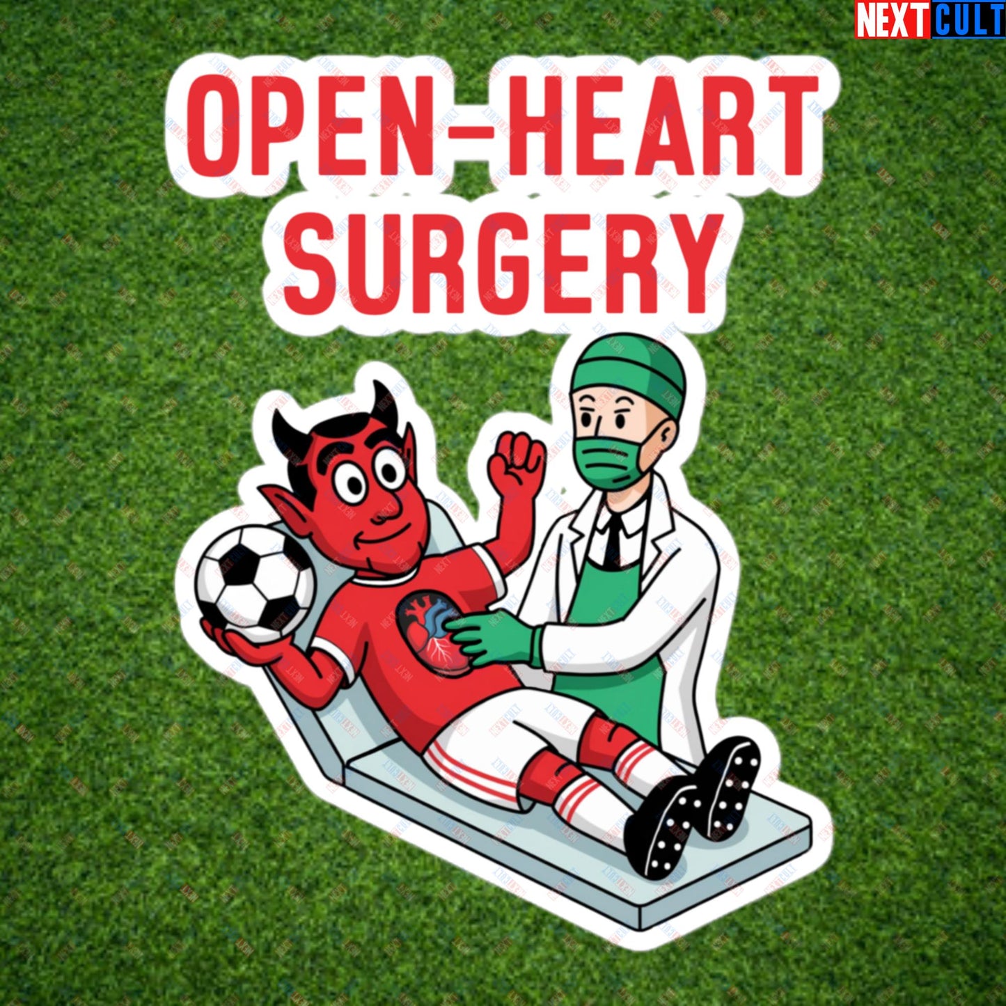 Ralf Rangnick "United Need Open Heart Surgery" Sticker - Manchester United Fan Protest Decal - Lazy Players Out, Proper Structure In, Remove Owners - Funny Football Meme Gift Bubble-free stickers 5.5″×5.5″ Stickers Football GlazersOut Manchester United RatcliffeOut Next Cult Brand