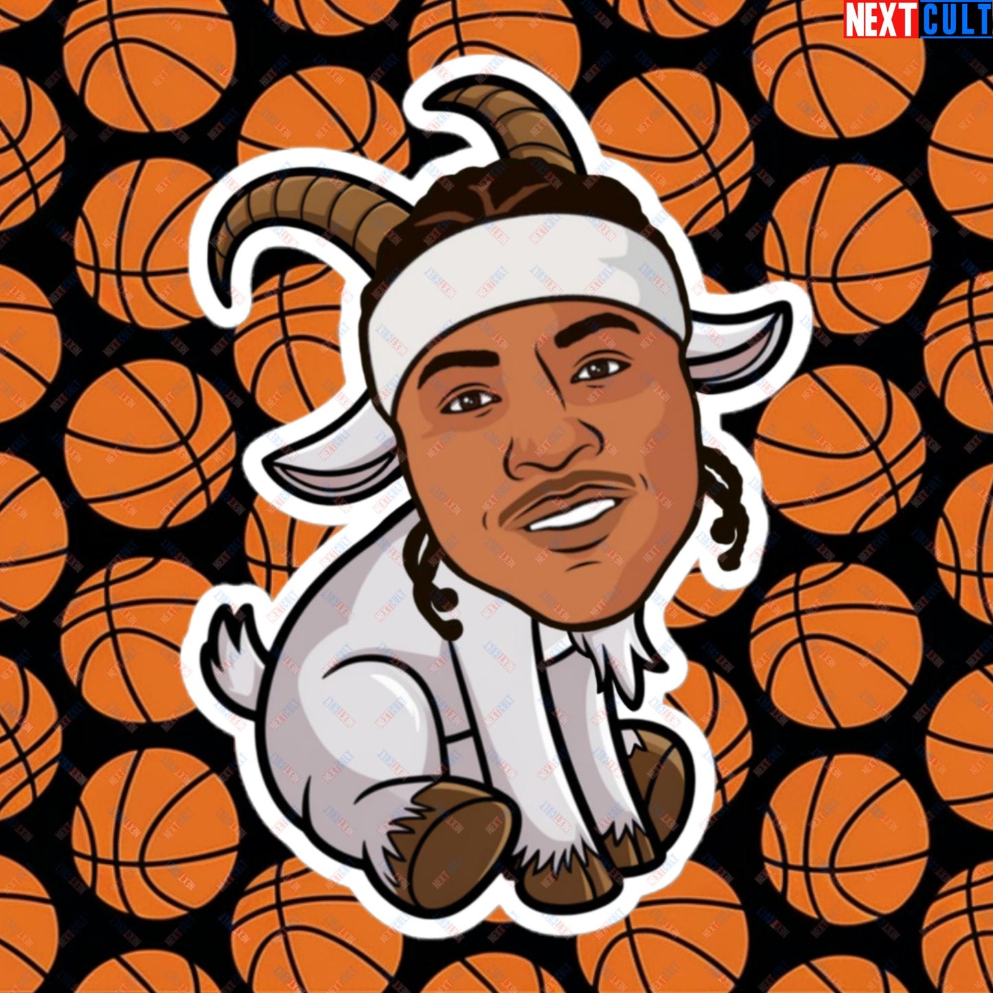 Carmelo Anthony G.O.A.T. Sticker - Funny Basketball Meme Decal - Greatest of All Time Carmelo Anthony Print - Perfect Gift for Basketball Fans Bubble-free stickers 5.5″×5.5″ Stickers Basketball Carmelo Anthony Denver Nuggets G.O.A.T. NBA New York Knicks Next Cult Brand