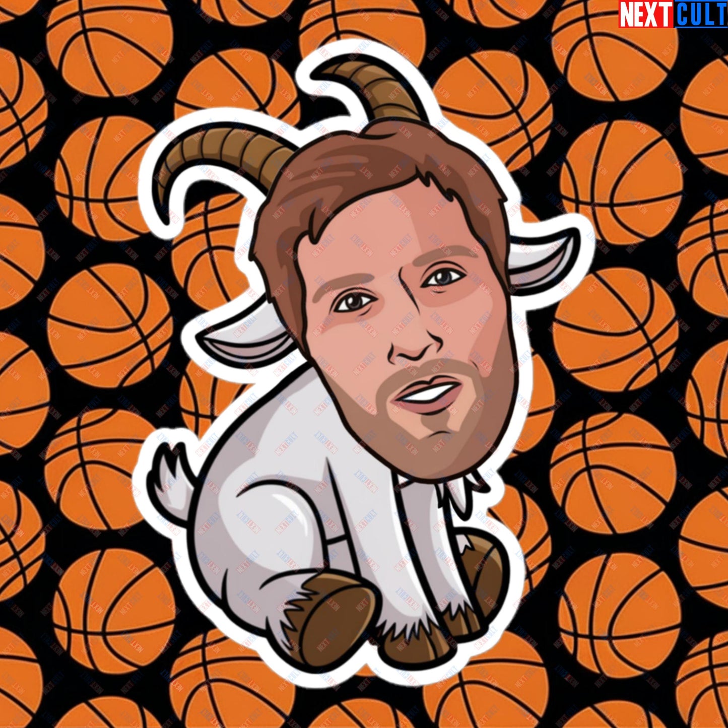 Dirk Nowitzki G.O.A.T. Sticker - Funny Basketball Meme Decal - Greatest of All Time Print for Basketball Fans - Perfect Gift for Dirk Nowitzki Fans Bubble-free stickers 5.5″×5.5″ Stickers Basketball Dallas Mavericks Dirk Nowitzki G.O.A.T. NBA Next Cult Brand