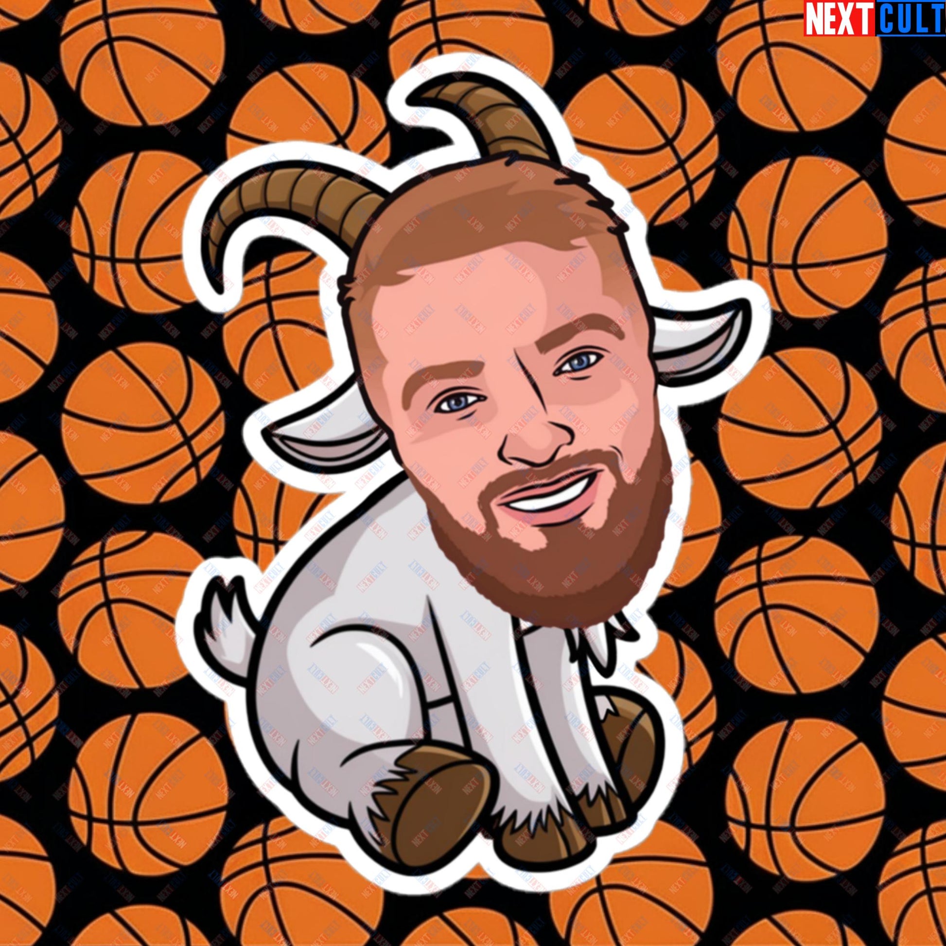 Domantas Sabonis GOAT Sticker - Funny Basketball Meme Decal - Greatest of All Time Print for Sacramento Kings and Lithuania Fans - Perfect Gift for Basketball Lovers Bubble-free stickers 5.5″×5.5″ Stickers Basketball Domantas Sabonis G.O.A.T. NBA Sacramento Kings Next Cult Brand