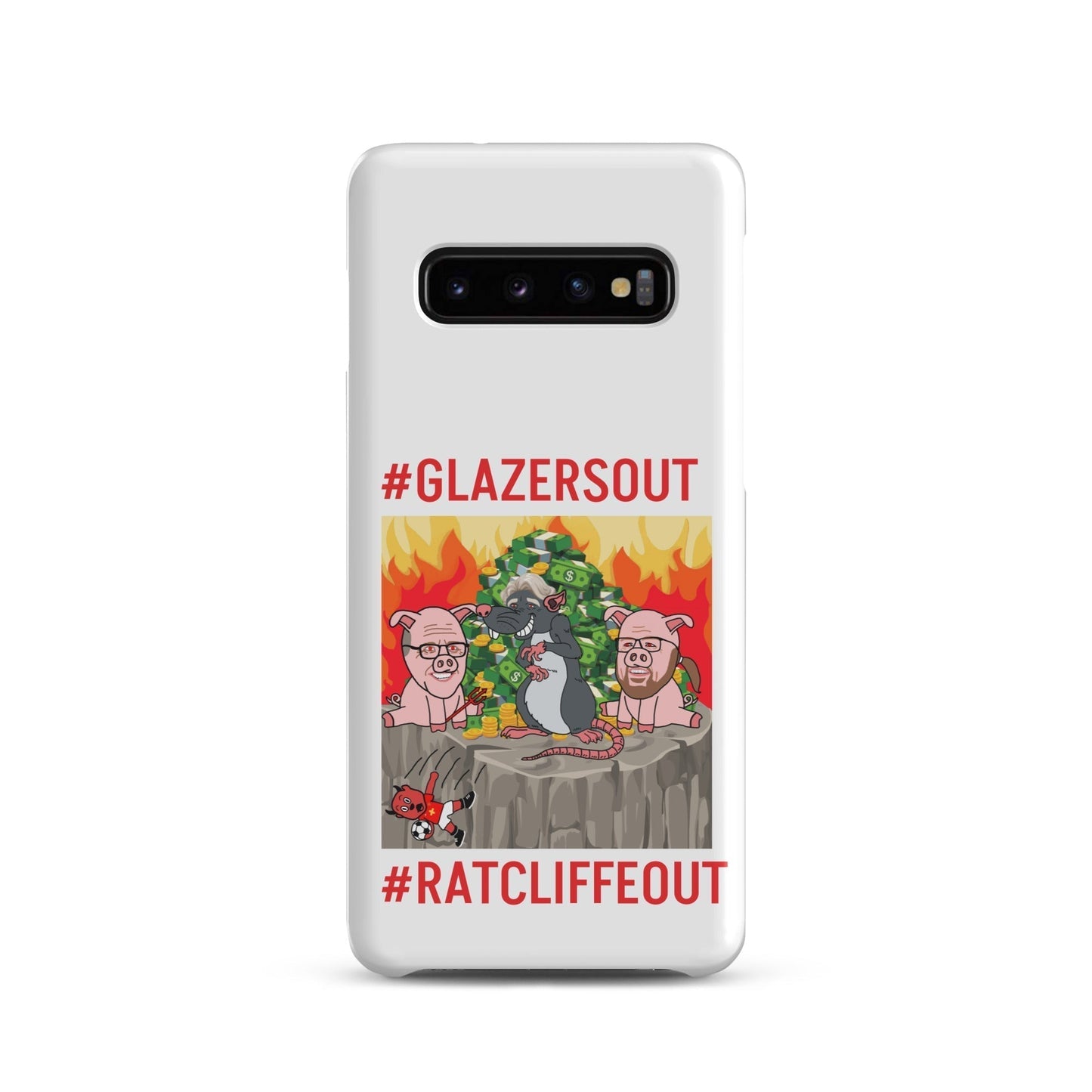 Manchester United Ratcliffe Out, Glazers Out Phone Snap Case for Samsung® Matte Samsung Galaxy S10 Mobile Phone Cases Football GlazersOut Manchester United RatcliffeOut Next Cult Brand