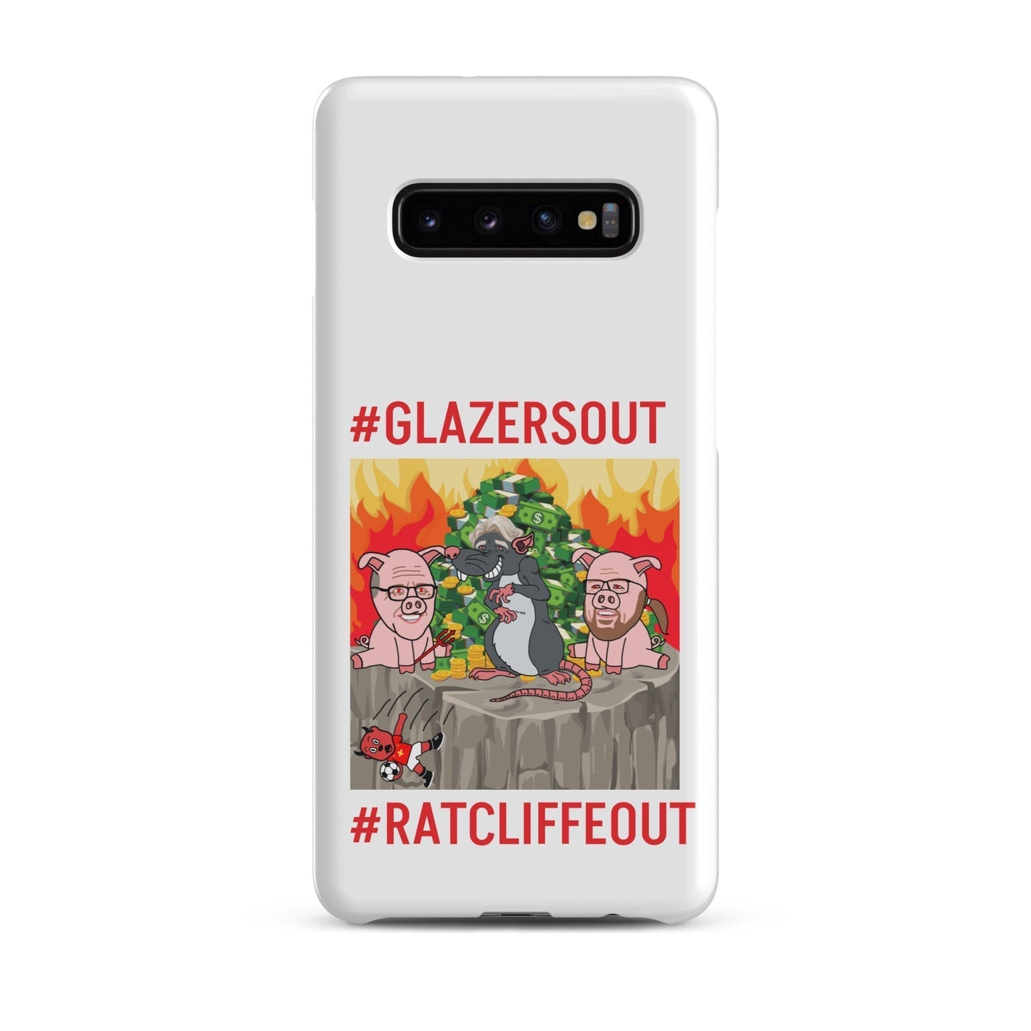 Manchester United Ratcliffe Out, Glazers Out Phone Snap Case for Samsung® Matte Samsung Galaxy S10 Plus Mobile Phone Cases Football GlazersOut Manchester United RatcliffeOut Next Cult Brand