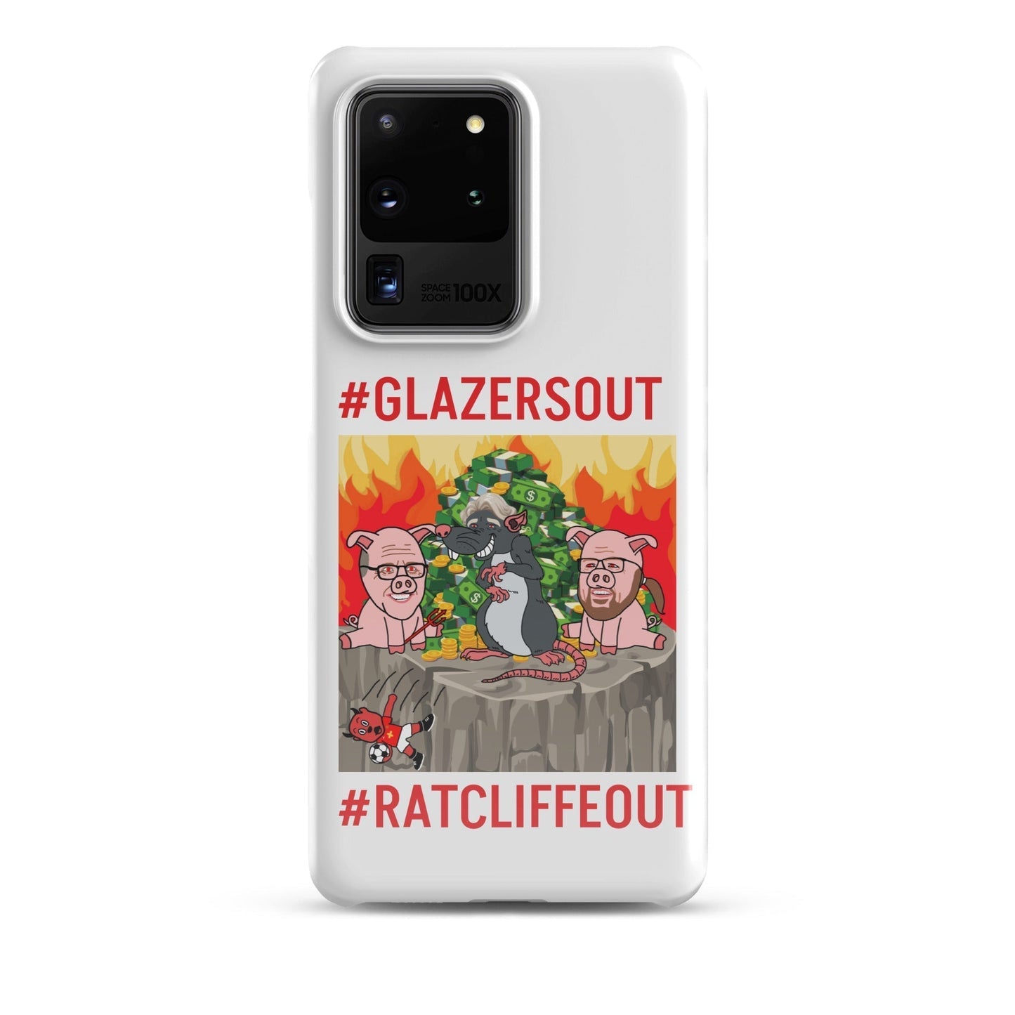 Manchester United Ratcliffe Out, Glazers Out Phone Snap Case for Samsung® Glossy Samsung Galaxy S20 Ultra Mobile Phone Cases Football GlazersOut Manchester United RatcliffeOut Next Cult Brand