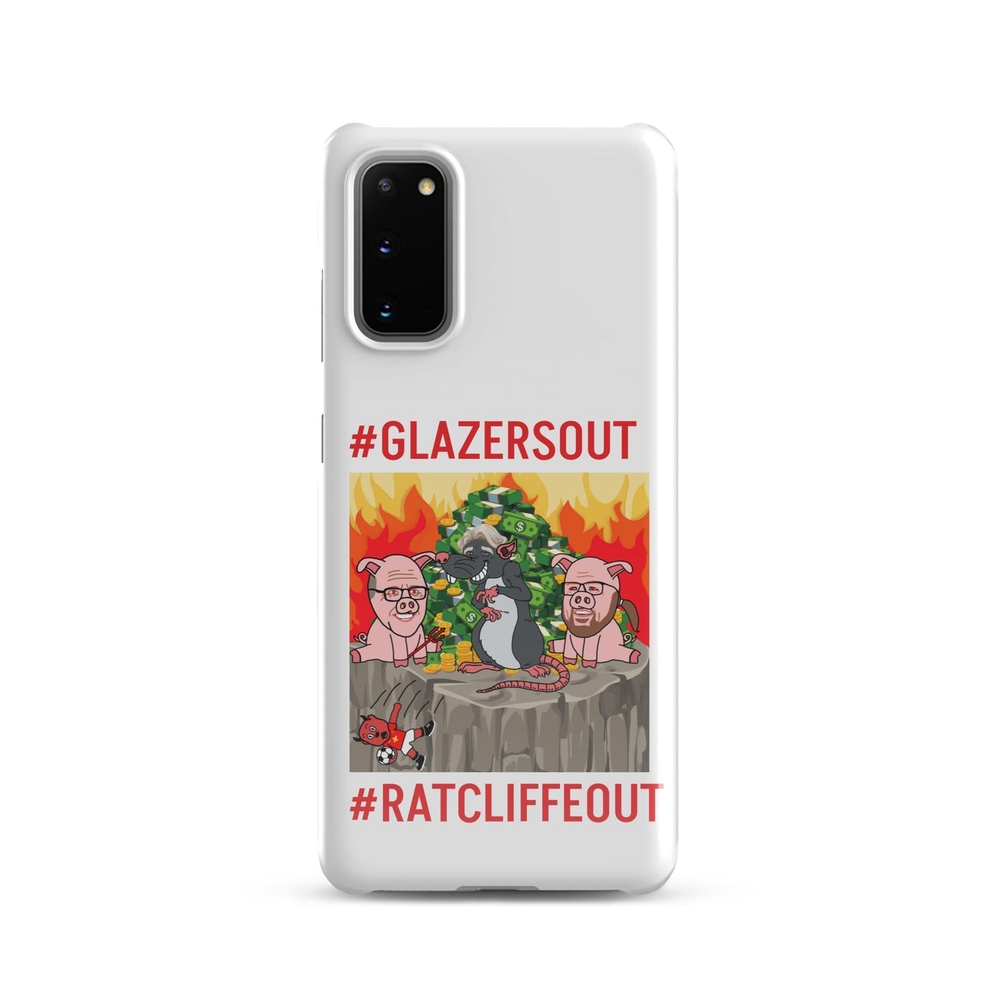 Manchester United Ratcliffe Out, Glazers Out Phone Snap Case for Samsung® Glossy Samsung Galaxy S20 Mobile Phone Cases Football GlazersOut Manchester United RatcliffeOut Next Cult Brand